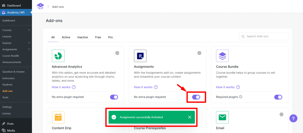 Enabling Add-ons