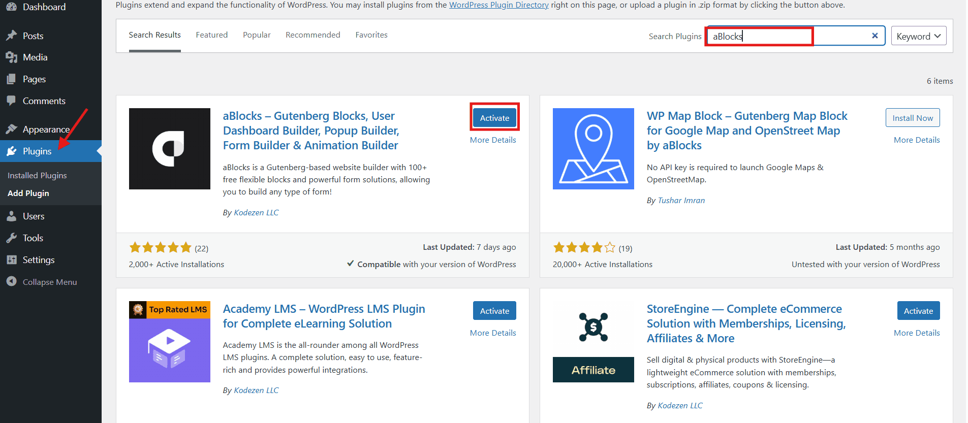 Install the aBlocks Plugin