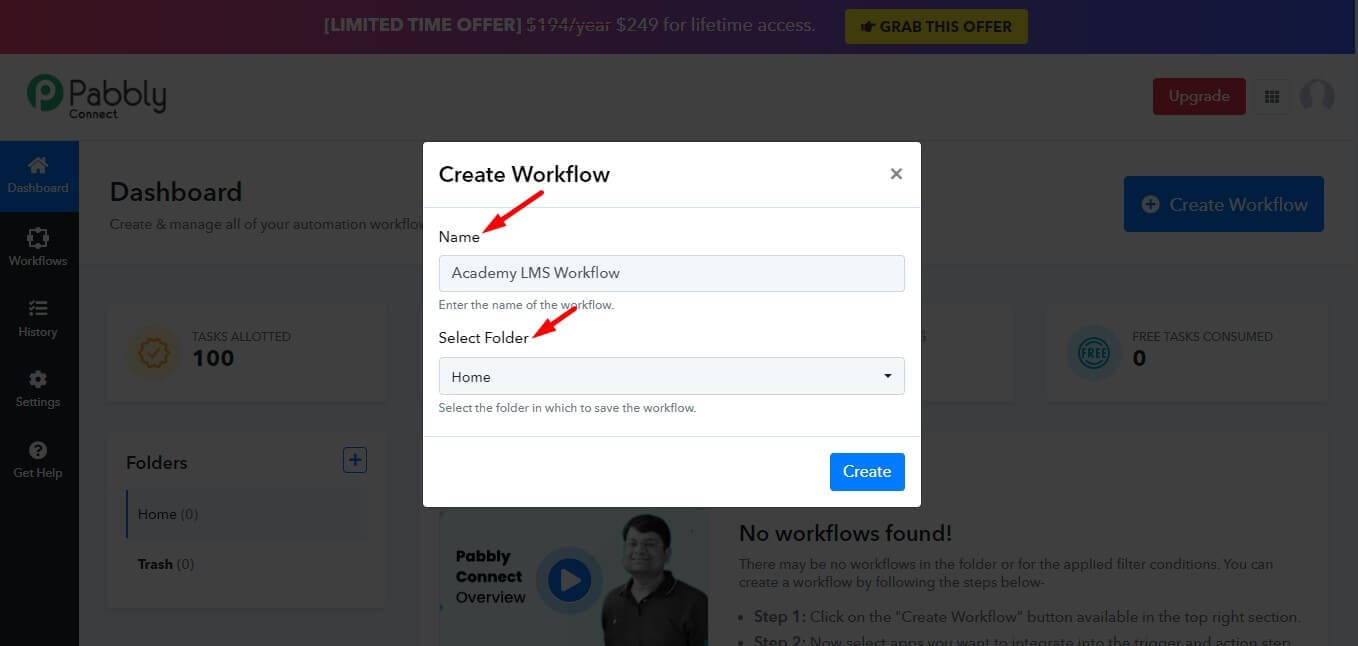 create workflow
