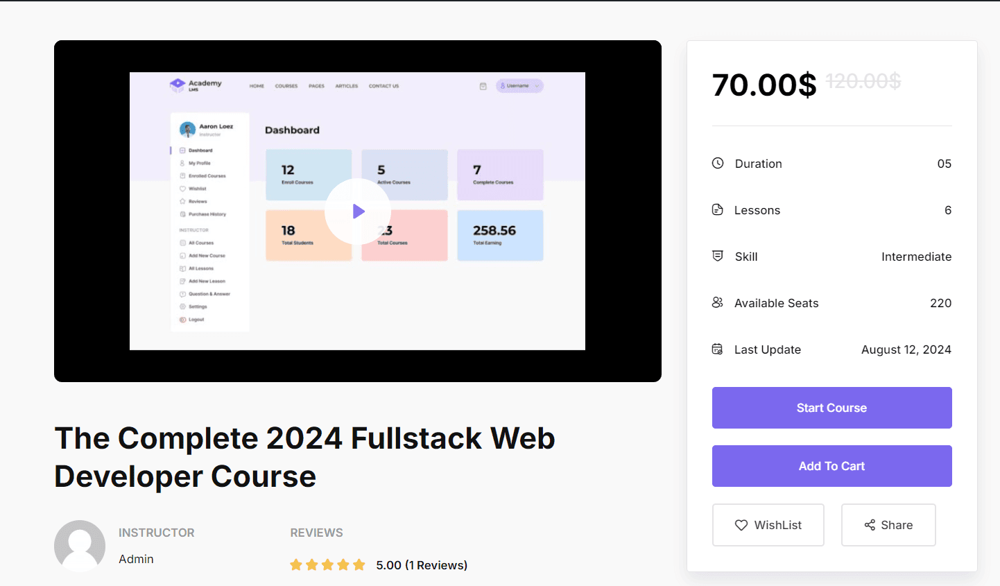 paid course overview
