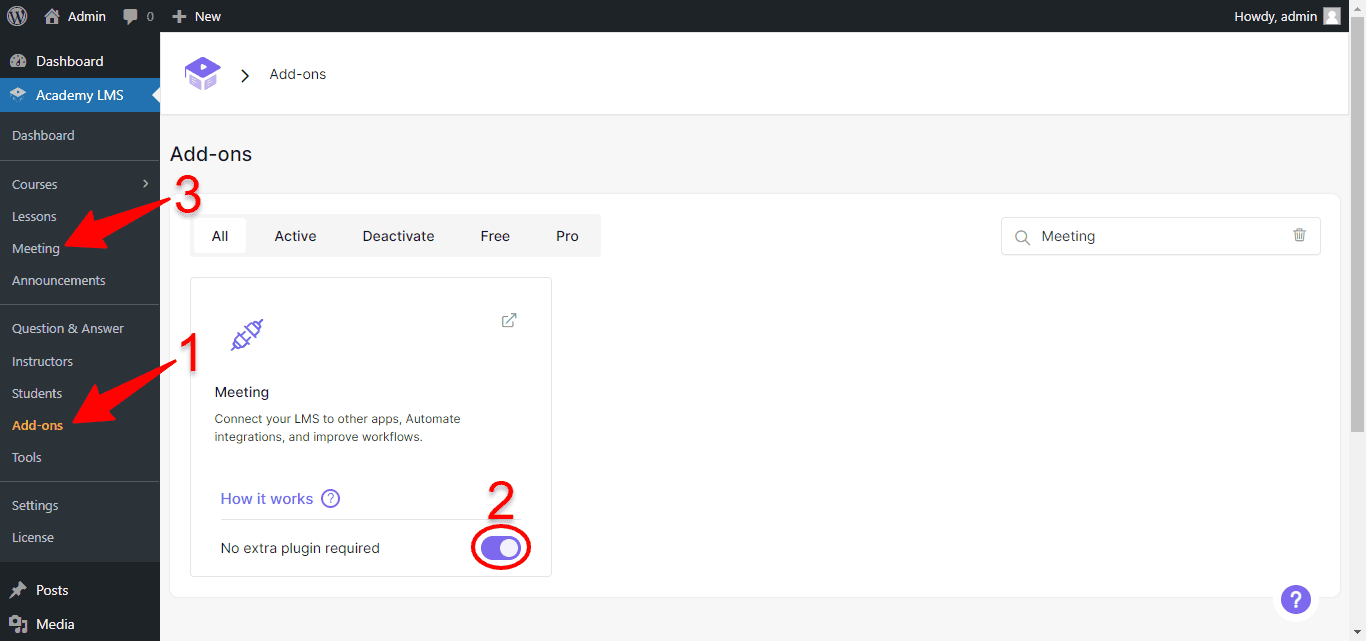 Enable Meeting Addon Enable Meeting Addon
